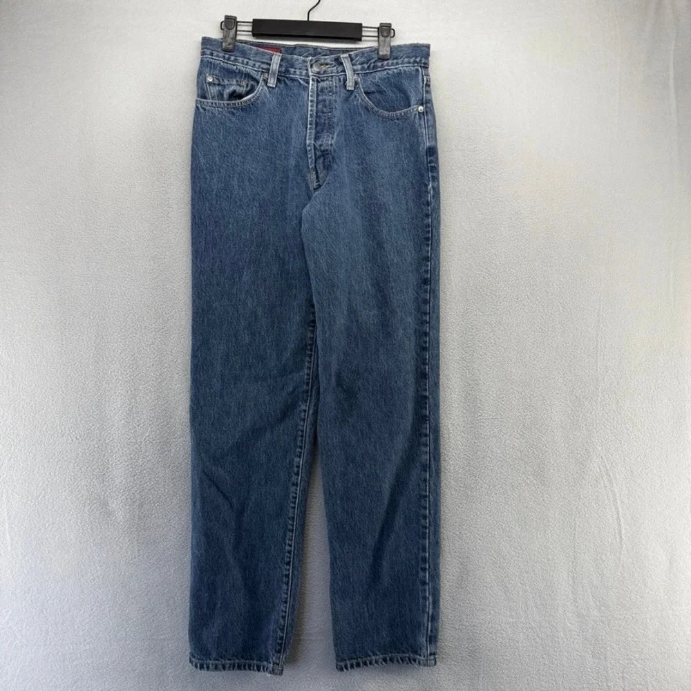 Vintage Banana Republic Jeans Womens 10 Blue Made In USA Button Fly Straight 90s